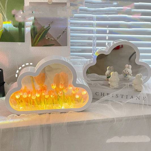 Tulip Clouds Infinity Mirror🎁Warm Gift🌷