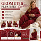 ⏳LAST DAY SALE ONLY ￡24.99!!🔥🍂 Embossed Geometric Plush Set – Timeless Comfort & Effortless Style For Every Occasion