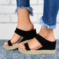 2021 New Ladies High-heeled Hemp Rope Sandals