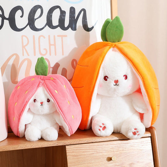 🐇Easter Promotion 49% OFF🍓Strawberry Bunny Transformed into Little Rabbit🎀Fruit Doll Plush Toy🐰