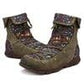 2021 Boho Embroidere Lace-up Casual Ankle Boots