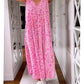 🌸Spring Sale 50% OFF✨V-neck Printed Short-sleeved Long Dress