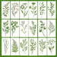 🌷✨Christmas Promotion🌿9 PCS Reusable Leaf Stencil for Painting