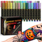 🎁🔥Last day sale 50% OFF🔥Cosmetic Grade Temporary Tattoo Markers for Skin, 10/15 Vibrant Colors Flexible Brush Tip Pens, Face Makeup Halloween, None Toxic, Office Stationery Writing Tool