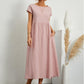 Solid Colour Sleeveless Loose Cotton Pocket Dress