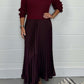 🔥Black Friday Promotion 50% OFF🔥Women's Solid Color Long Sleeve Jumper & Pleated Bottom Dress