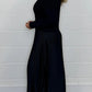 🔥Black Friday Promotion 50% OFF🔥Women's Solid Color Long Sleeve Jumper & Pleated Bottom Dress