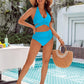 🔥Last Day Special Price £13.99!!💥👙Tummy Control Bathing Suits Modest High Waisted Bikini Sets