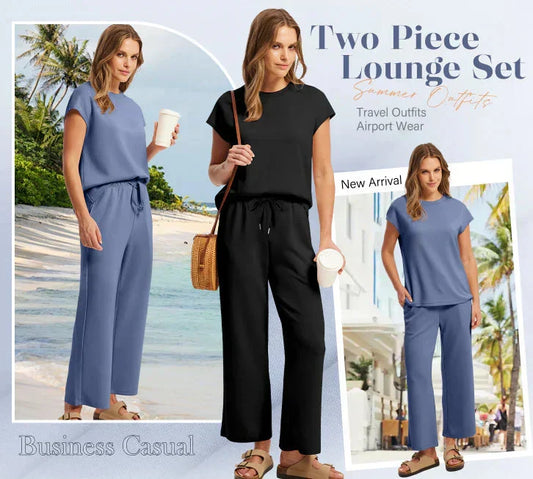 🩷2025 New Women's Sleeveless Top & Wide-Leg Pants 2-Piece Set