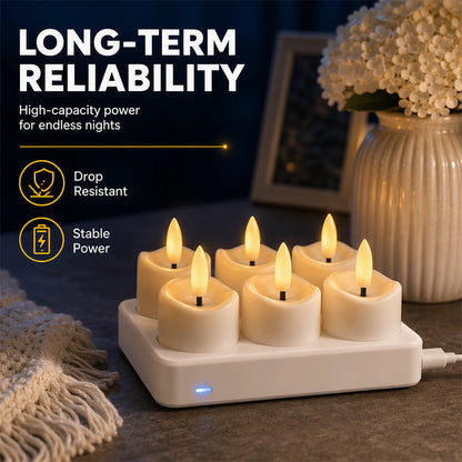 🖤🔥 Black Friday Sale - 60%  Rabatt🎄✨ Rechargeable Flameless LED Tea Light Candles 🕯️💖